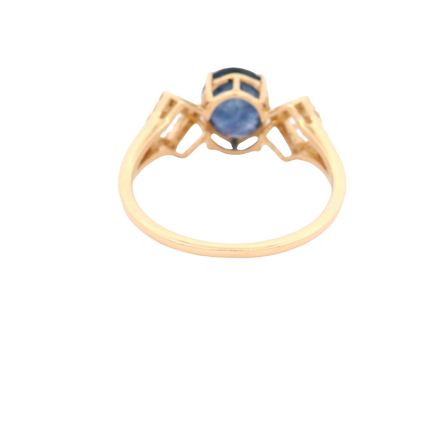 2.19 Ct Oval Sapphire 14K Gold Ring