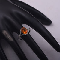 1.30 Ct Oval Mixed Cut Natural Fire Opal 950 Platinum Ring
