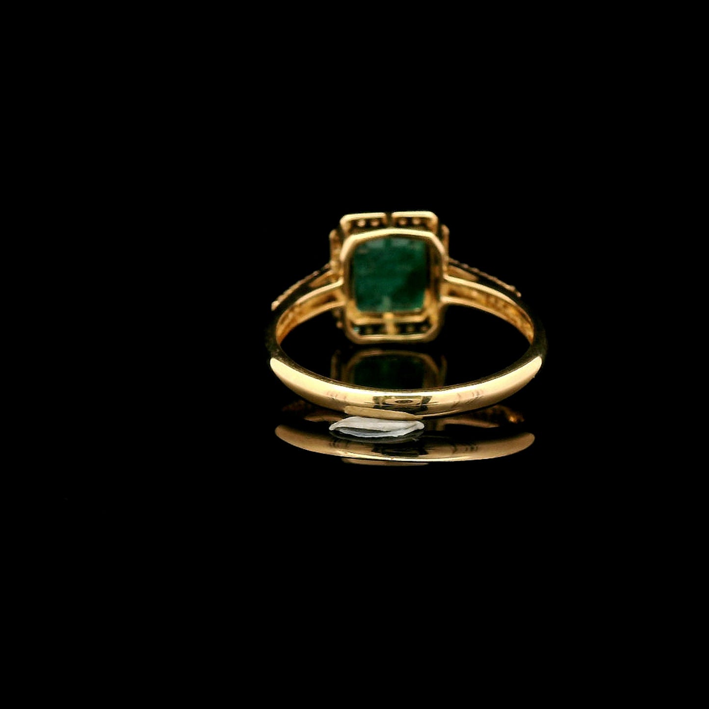 1.74 Ct Octagon Step Cut Natural Emerald 14K Gold Ring