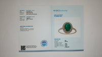 1.40 Ct Oval Mixed Cut Natural Emerald 14K Gold Ring