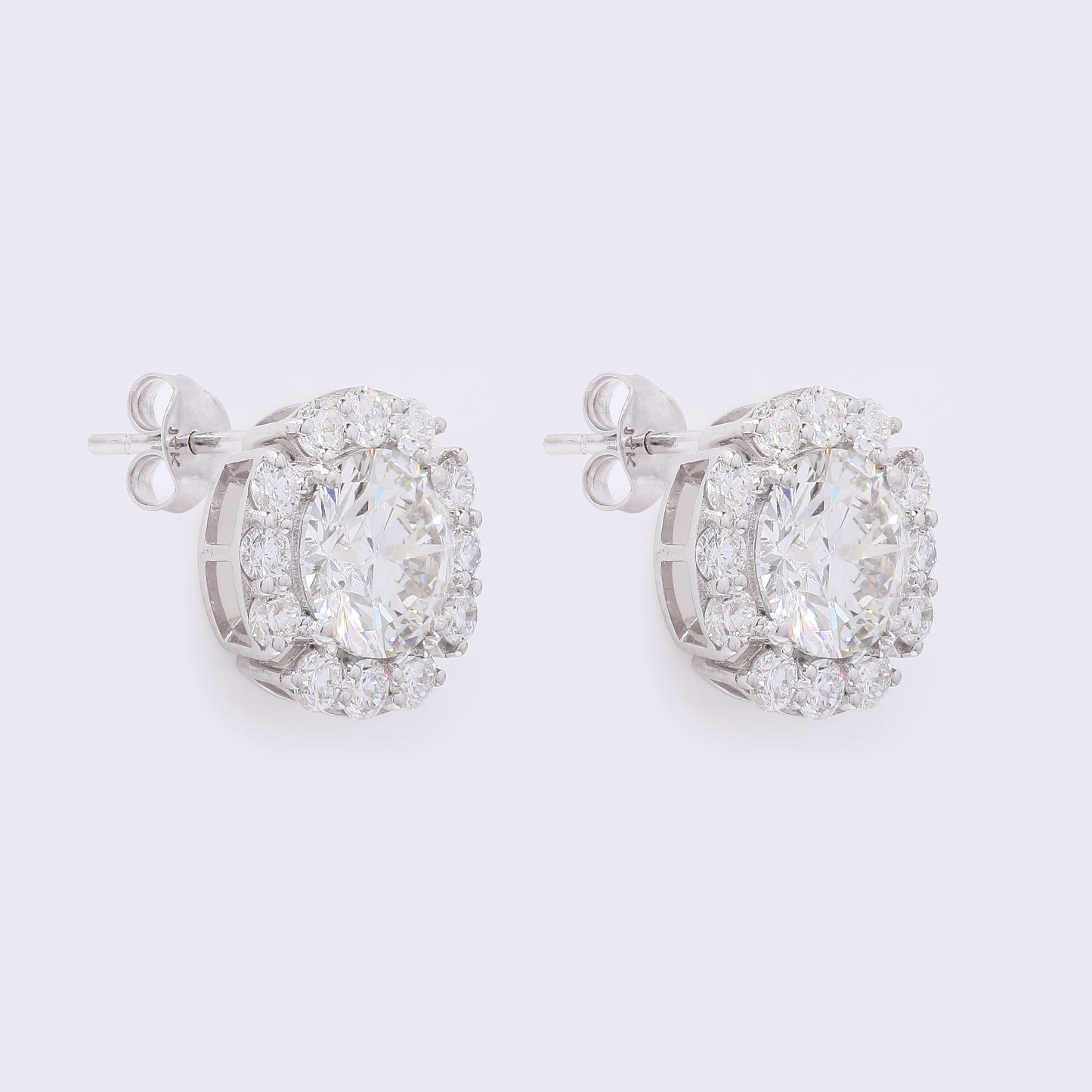 4.03 Carats Lab Grown Diamond 14K Gold Earrings