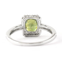 1.71 Ct Oval Mixed Cut Natural Green Sapphire 950 Platinum Ring