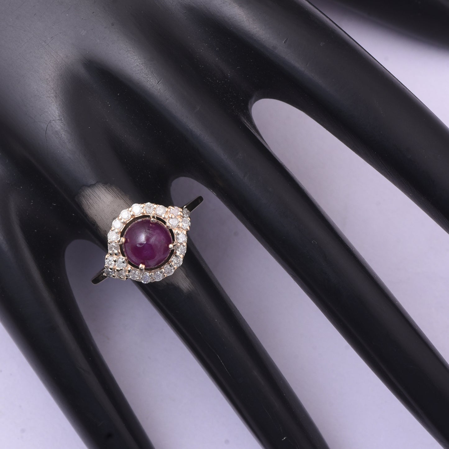 2.71 Ct Round Ruby 9K Gold Ring