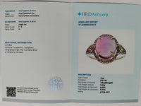 5.57 Ct Oval Cabochon Cut Natural Pink Tourmaline 14K Gold Ring