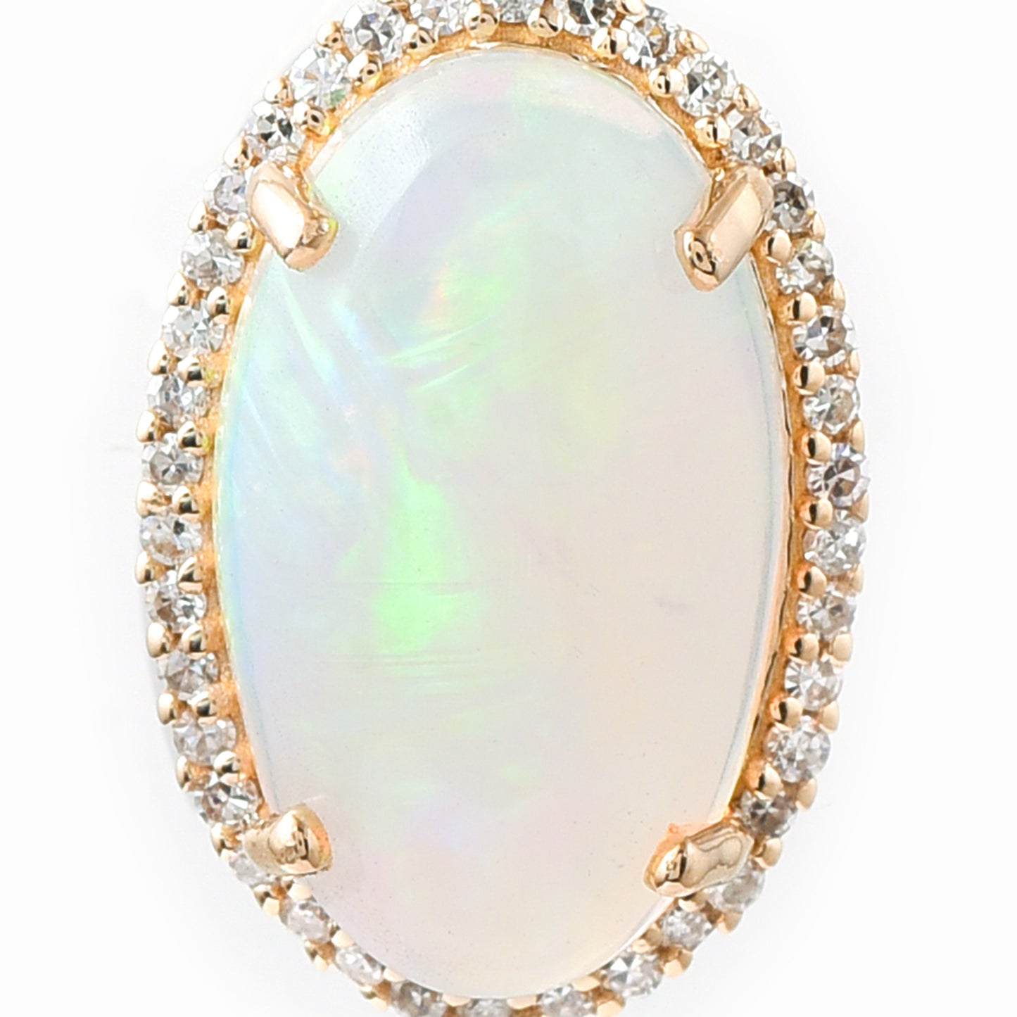 2.36 Ct Oval Opal 14K Gold Pendant