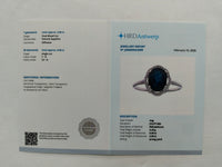 2.69 Ct Oval Mixed Cut Natural Sapphire 950 Platinum Ring