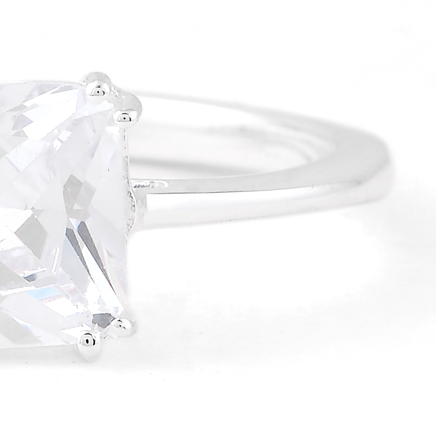 4.11 Ct Octagon Cubic Zirconia 925 Sterling Silver Ring