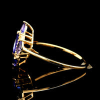 0.98 Ct Marquise Tanzanite 14K Gold Ring
