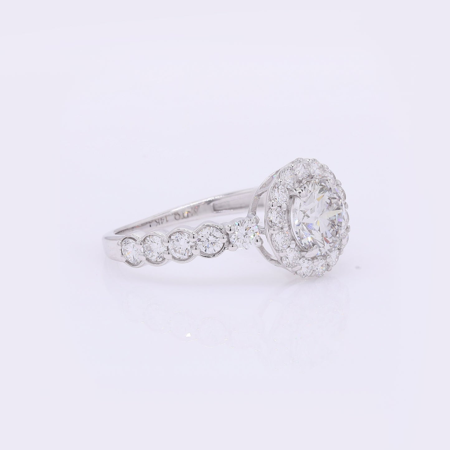 1.90 Carats Lab Grown Diamond 14K Gold Ring