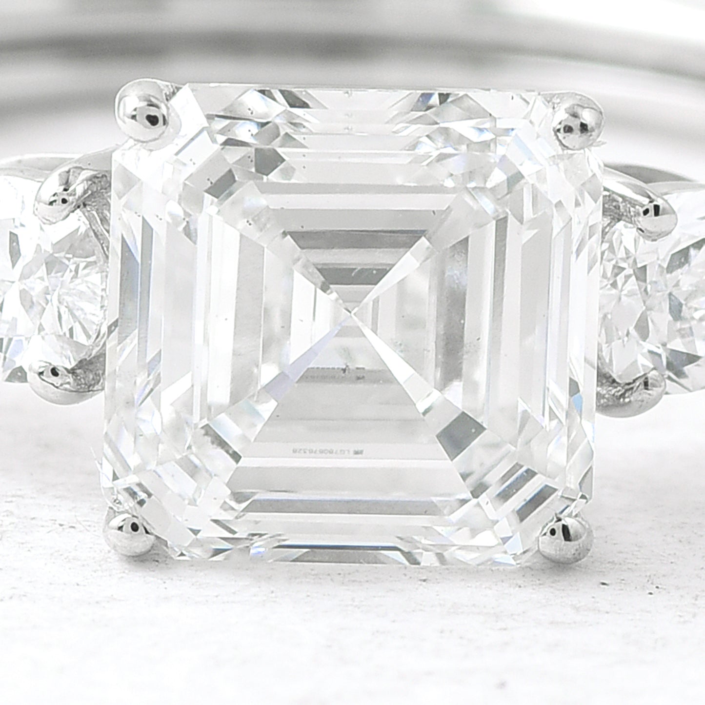 2.34 Ct Octagon Lab Grown Diamond 950 Platinum Ring