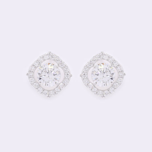 4.06 Carats Lab Grown Diamond 14K Gold Earrings