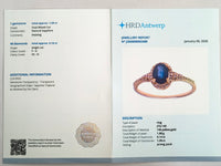 1.23 Ct Oval Mixed Cut Natural Sapphire 14K Gold Ring