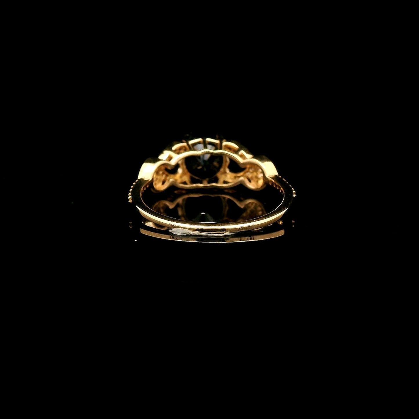 2.32 Ct Round Mixed Cut Natural Sapphire 14K Gold Ring