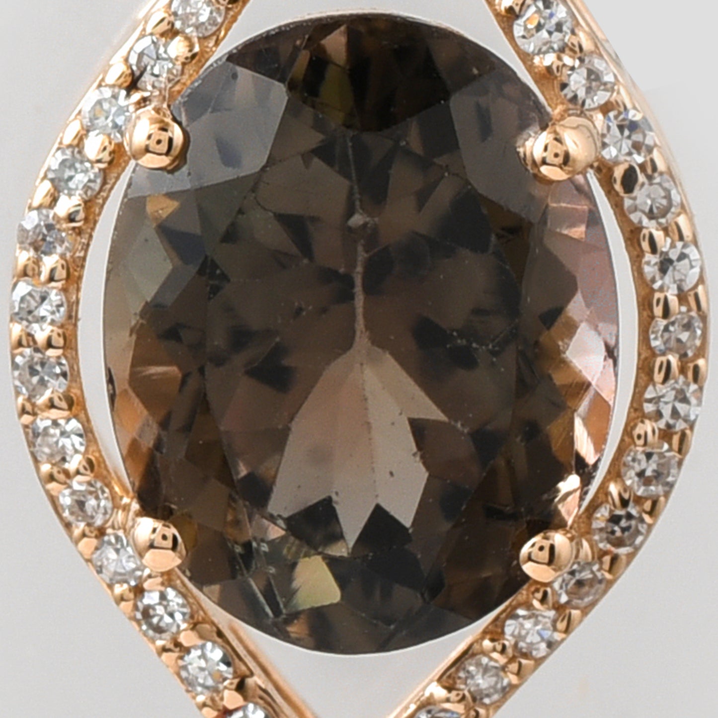3.01 Ct Oval Mixed Cut Natural Tourmaline 14K Gold Pendant