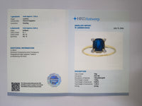 1.54 Ct Cushion Natural Sapphire 14K Gold Ring