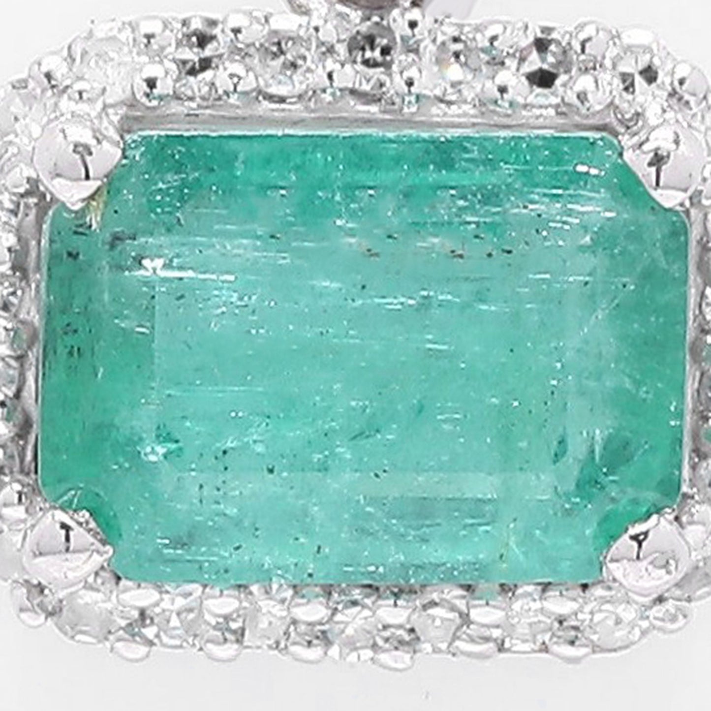 1.16 Ct Octagon Step Cut Natural Emerald 950 Platinum Pendant