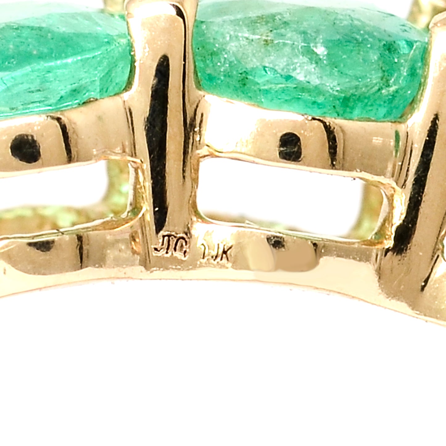 3.57 Ct Oval Mixed Cut Natural Beryl Emerald 14K Gold Ring