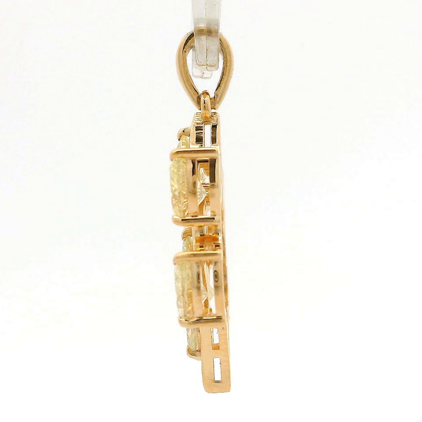 1.09 Ct Pear Diamond 14K Gold Pendant