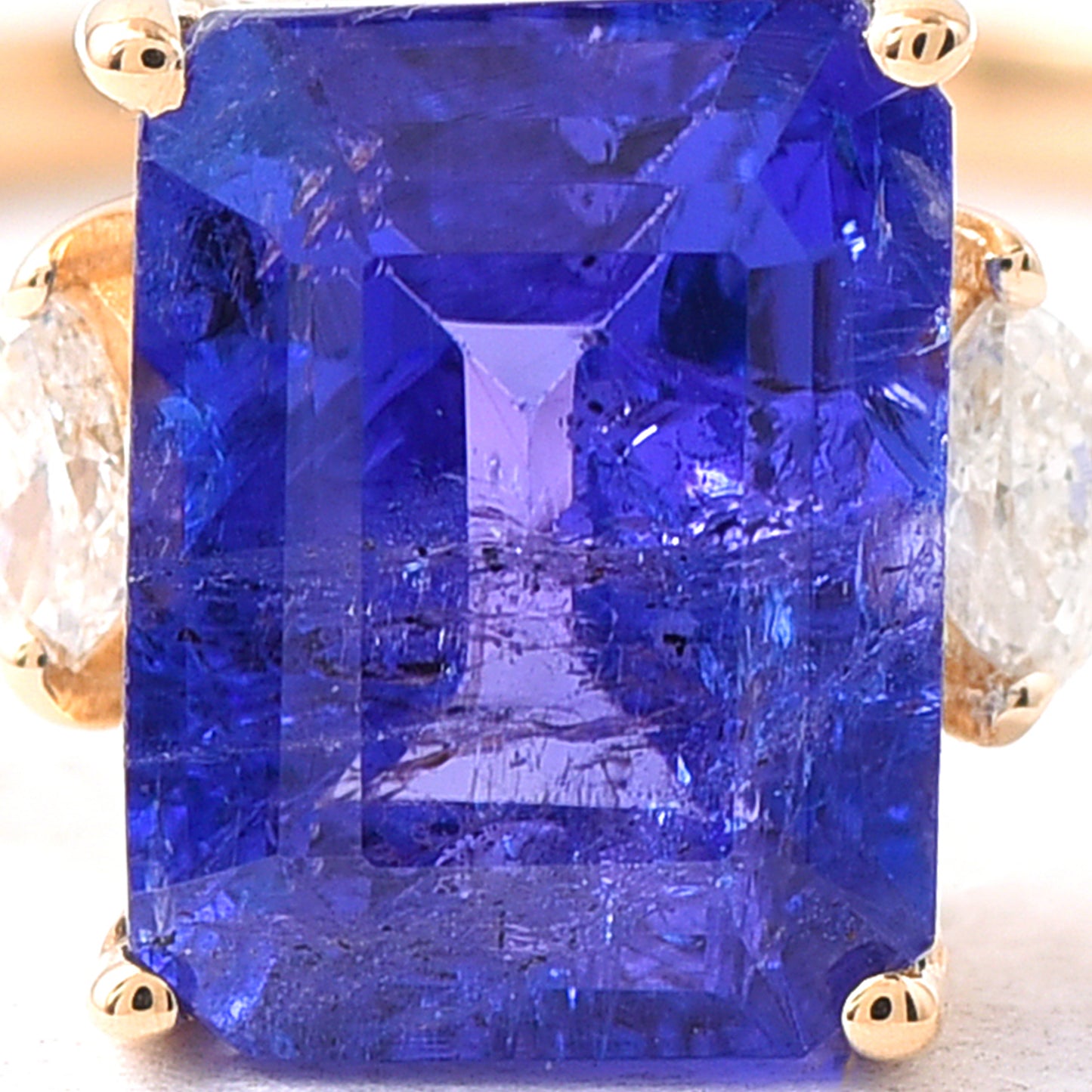 1.51 Ct Octagon Tanzanite 14K Gold Ring