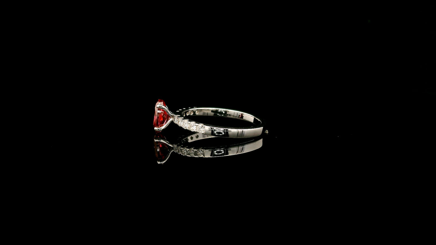 1.27 Carats Pink Lab Grown Diamond 14K Gold Ring