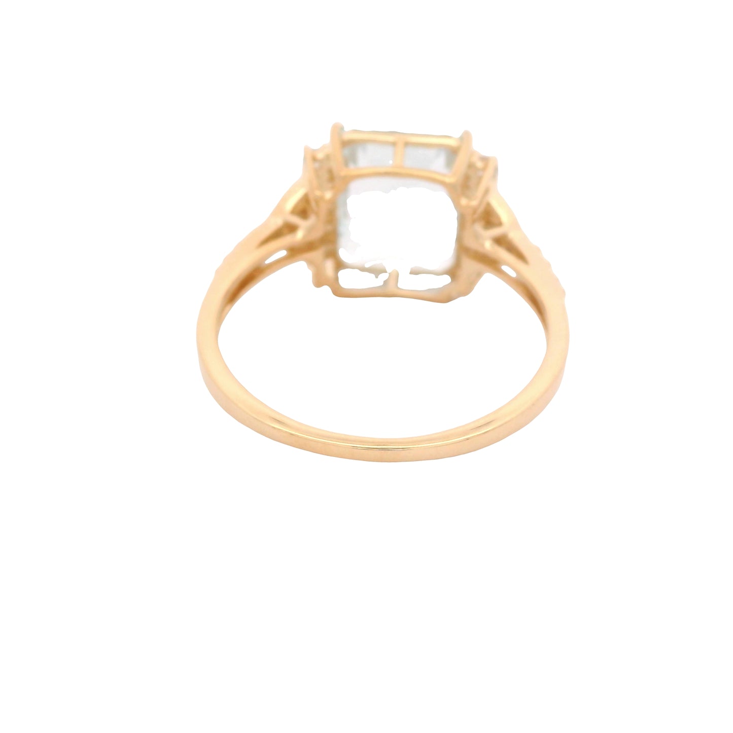 2.88 Ct Octagon Aquamarine 14K Gold Ring