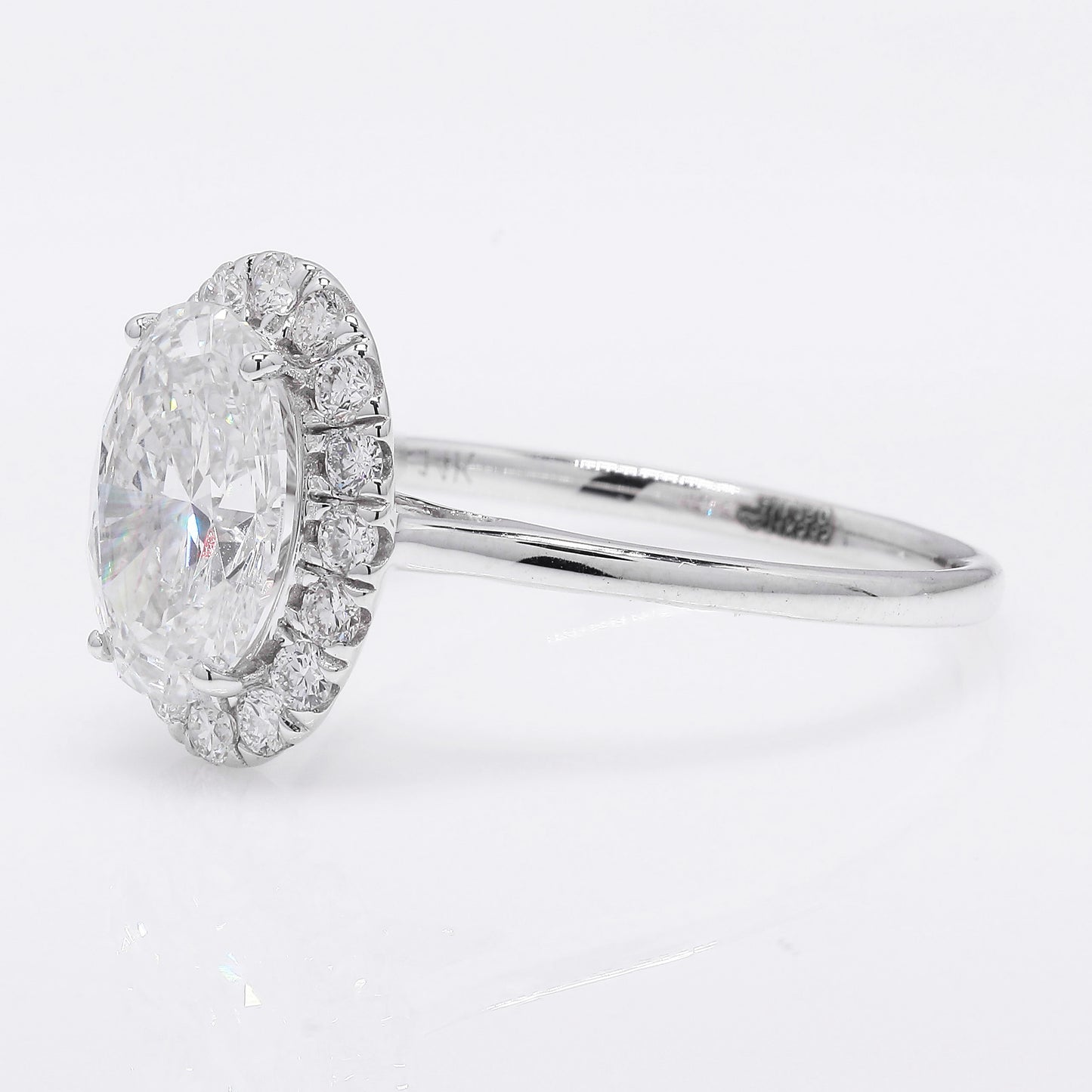 2.24 Ct Oval Brilliant Lab Grown Diamond 14K Gold Ring