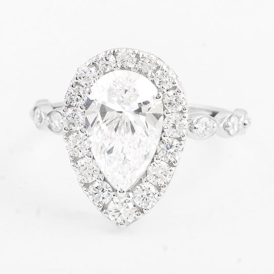 2.90 Carats Lab Grown Diamond 14K Gold Ring