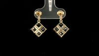 3.39 Ct Square Tourmaline 14K Gold Earrings