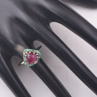 2.65 Ct Heart Tourmaline 9K Gold Ring