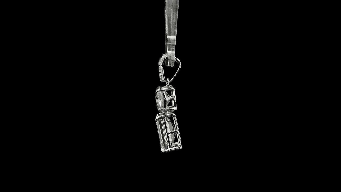 3.34 Carats Lab Grown Diamond 14K Gold Pendant