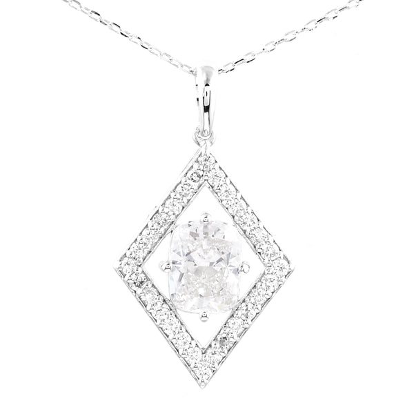 1.38 Carats Lab Grown Diamond 14K Gold Pendant
