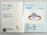 1.64 Ct Oval Mixed Cut Natural Aquamarine 14K Gold Ring