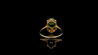 2.03 Ct Octagon Natural Eridot 14K Gold Ring