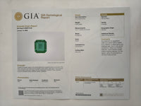 5.44 Ct Octagon Step Cut Natural Beryl Emerald 950 Platinum Ring