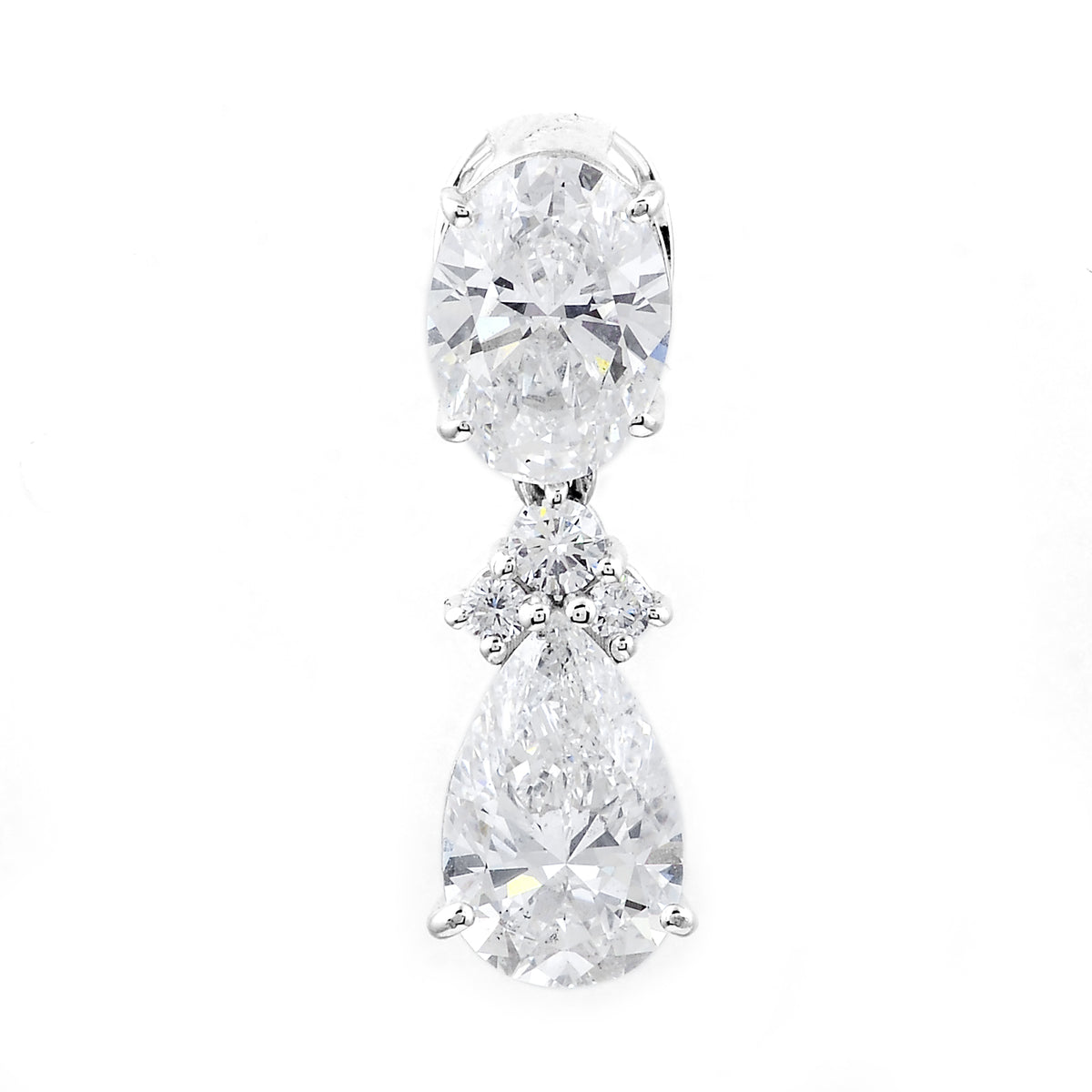 3.45 Carats Lab Grown Diamond 14K Gold Pendant