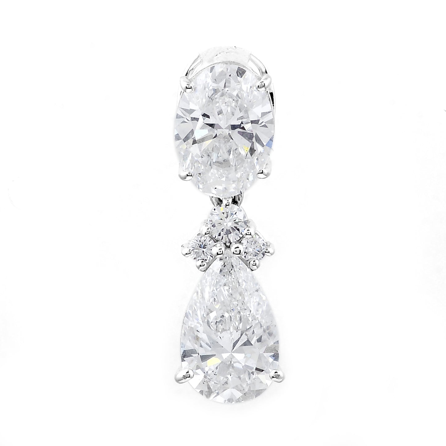 3.45 Carats Lab Grown Diamond 14K Gold Pendant