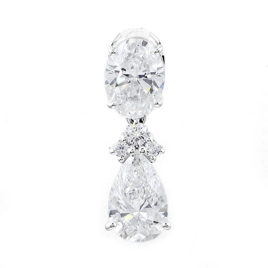 3.45 Carats Lab Grown Diamond 14K Gold Pendant
