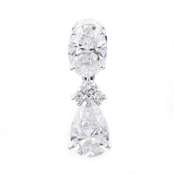3.45 Carats Lab Grown Diamond 14K Gold Pendant