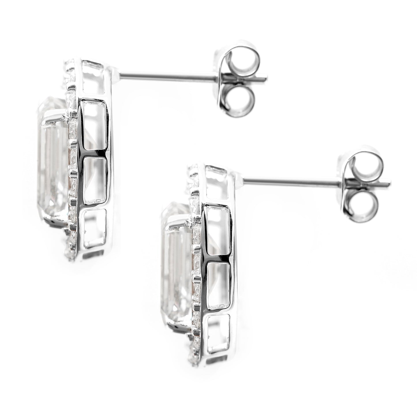 4.96 Carats Lab Grown Diamond 14K Gold Earrings