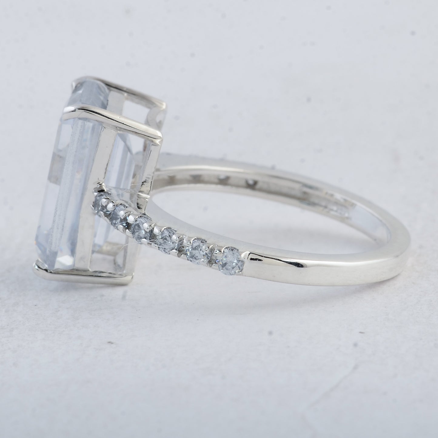 9.86 Ct Octagon White Cz 925 Sterling Silver Ring
