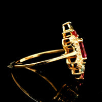 1.39 Ct Octagon Rubellite 14K Gold Ring