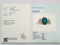 1.56 Ct Oval Mixed Cut Natural Emerald 14K Gold Ring