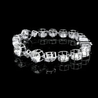 35.91 Ct Round Lab Grown Diamond 14K Gold Bracelet