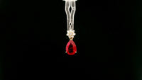 2.04 Ct Pear Lab Grown Ruby 14K Gold Pendant