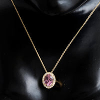1.17 Ct Oval Tourmaline 14K Gold Pendant