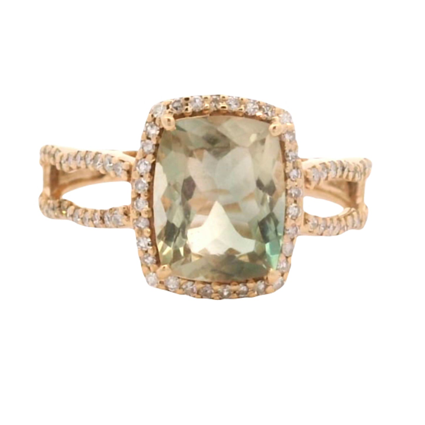 2.39 Ct Cushion Oregon Sunstone 14K Gold Ring
