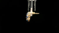 3.62 Ct Oval Sapphire 14K Gold Earrings