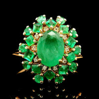 1.71 Ct Oval Emerald 14K Gold Ring
