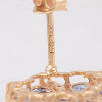 2.83 Ct Round Tanzanite 14K Gold Earrings