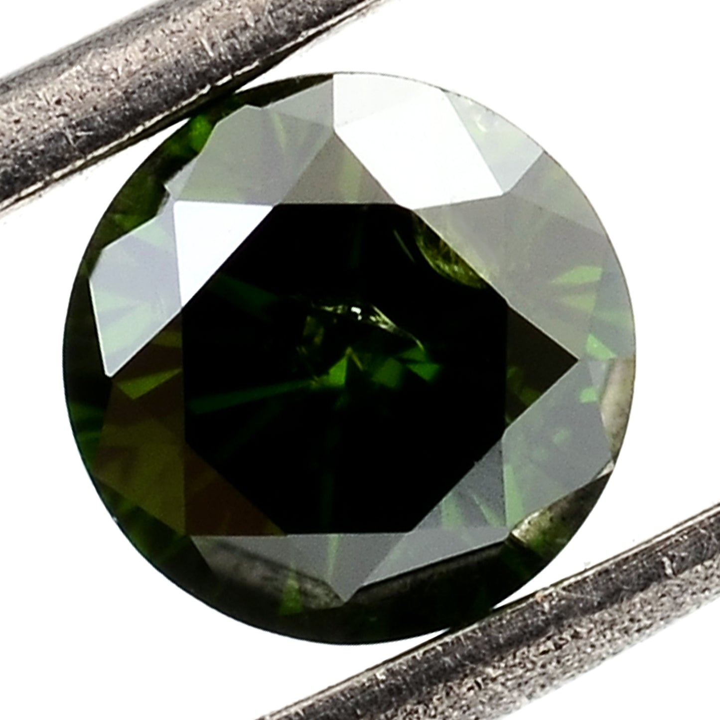 0.61 Green Diamond Round Loose Gemstone